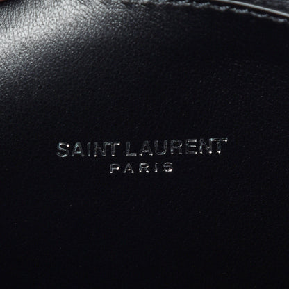 Saint Laurent Calfskin Crocodile Embossed Small Sac de Jour Black 10 of 11