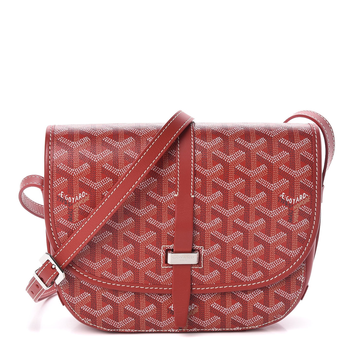 Goyardine Belvedere II PM Messenger Bag Red