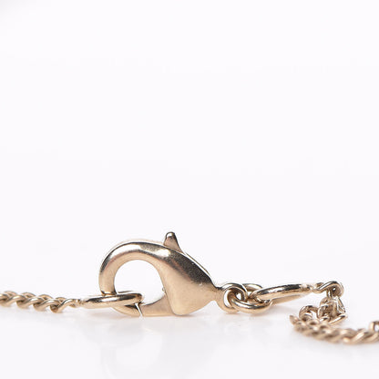 Chanel Resin CC Medallion Pendant Necklace Gold Pink 6 of 7