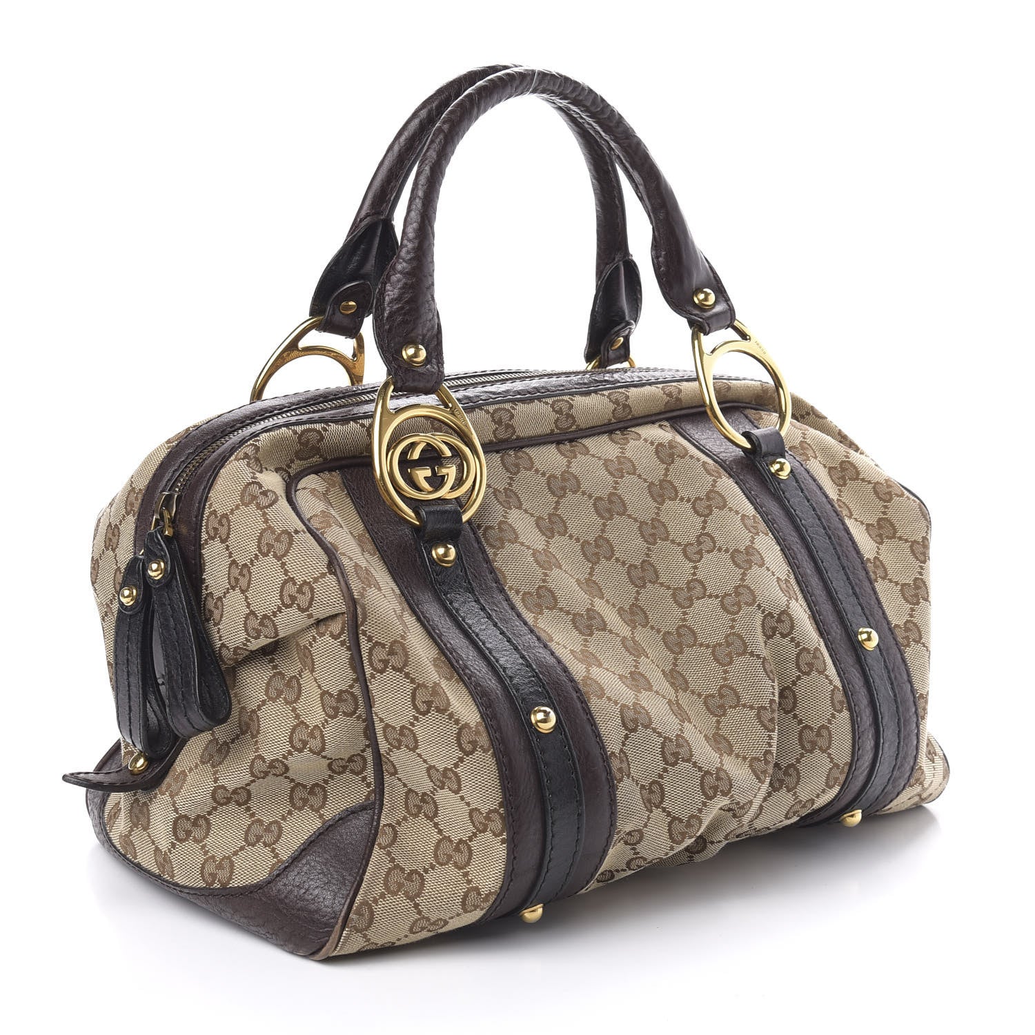 Gucci Monogram Medium Interlocking Icon Tote Dark Brown 3 of 12