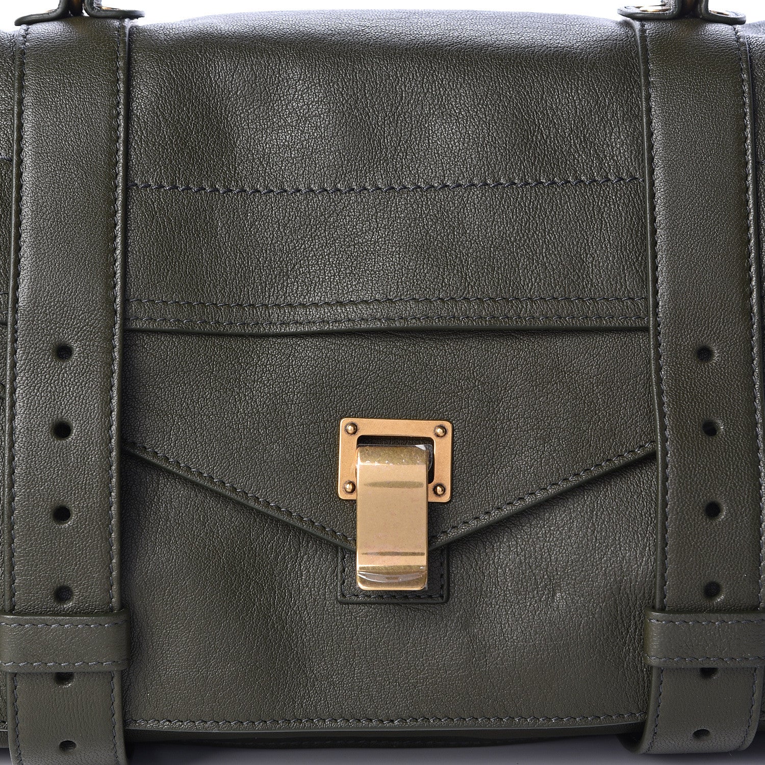 Proenza Schouler Lambskin Medium PS1 Satchel Military 11 of 11