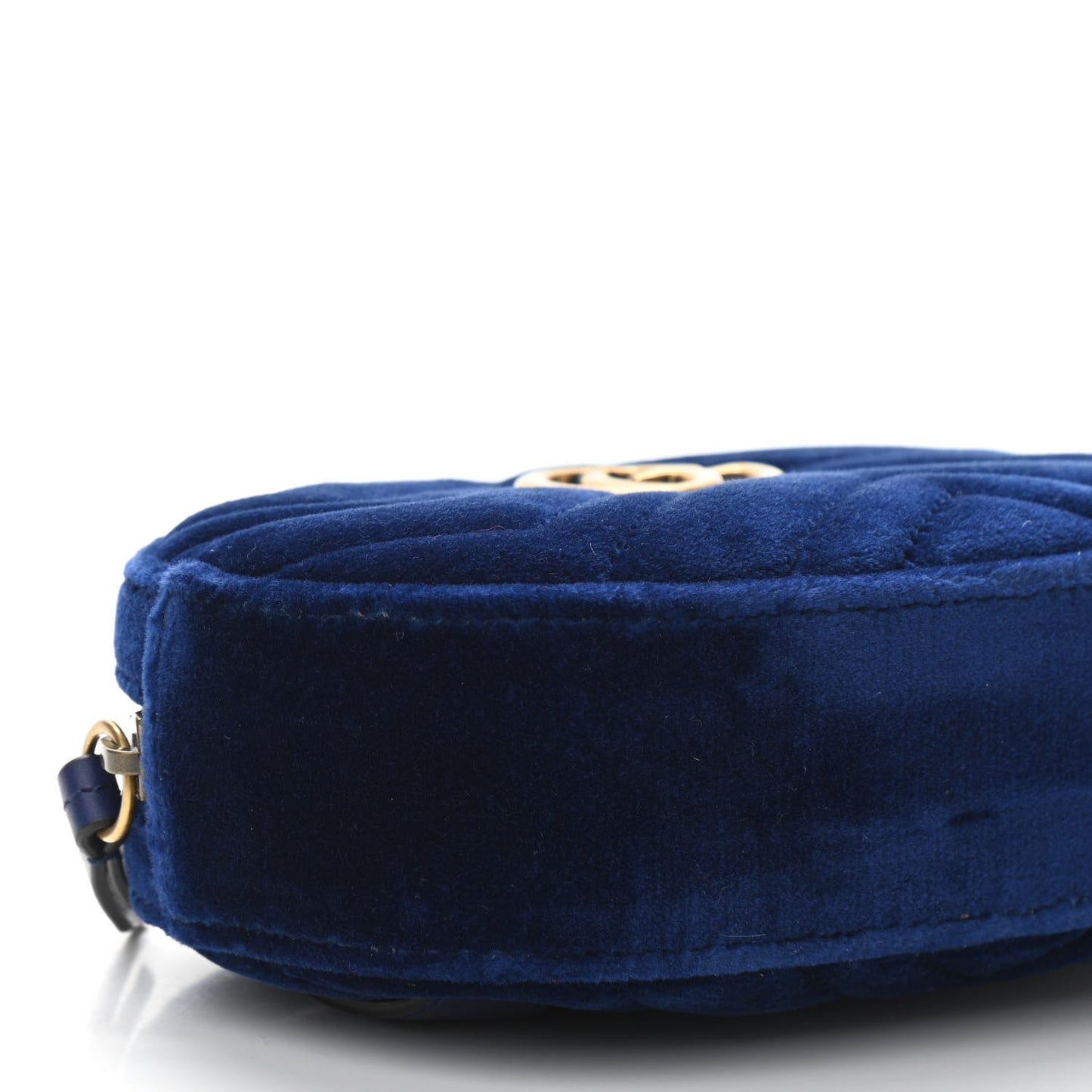 Velvet Matelasse GG Marmont Belt Bag 85 34 Cobalt Blue