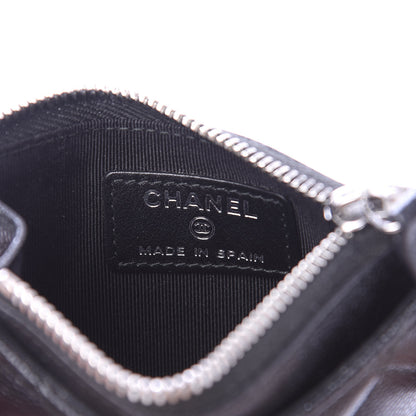 Chanel Iridescent Caviar Quilted CC Zip Card Holder Black 6 of 9
