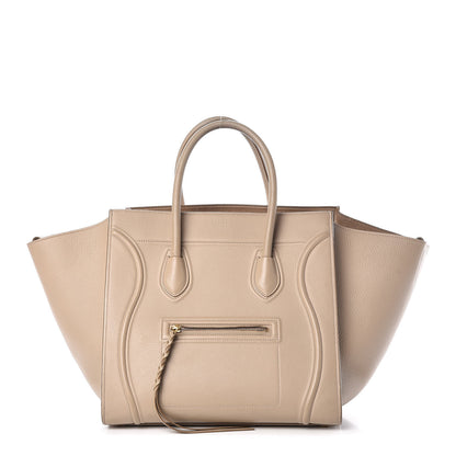 Celine Supple Calfskin Medium Phantom Luggage Beige 1 of 11