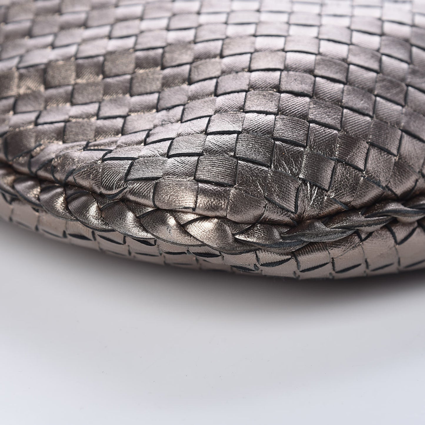 Nappa Intrecciato Medium Veneta Hobo Pewter