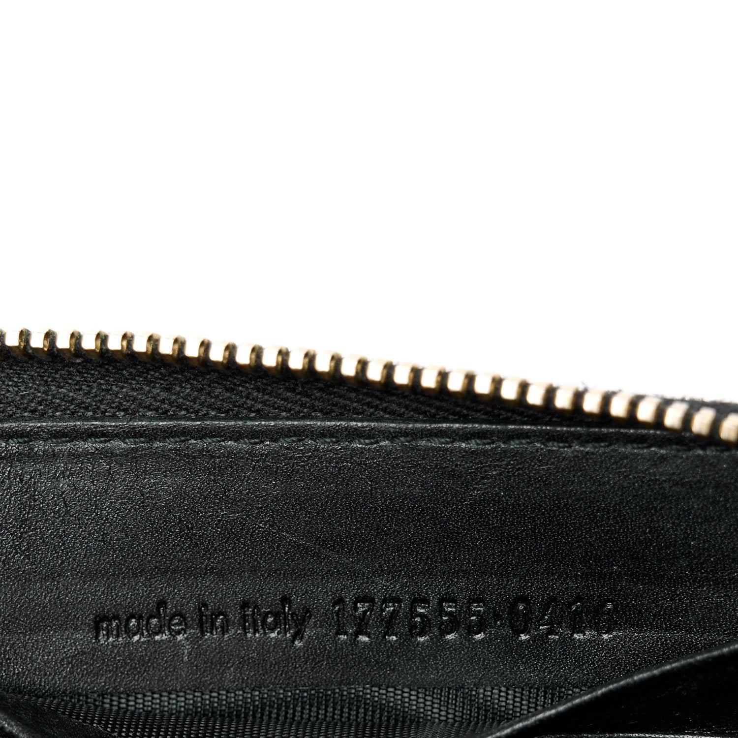 Saint Laurent Textured Patent Monogram Belle De Jour Zip Around Wallet Black 7 of 8