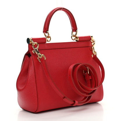Dolce & Gabbana Dauphine Mini Miss Sicily Satchel Dark Red 3 of 9