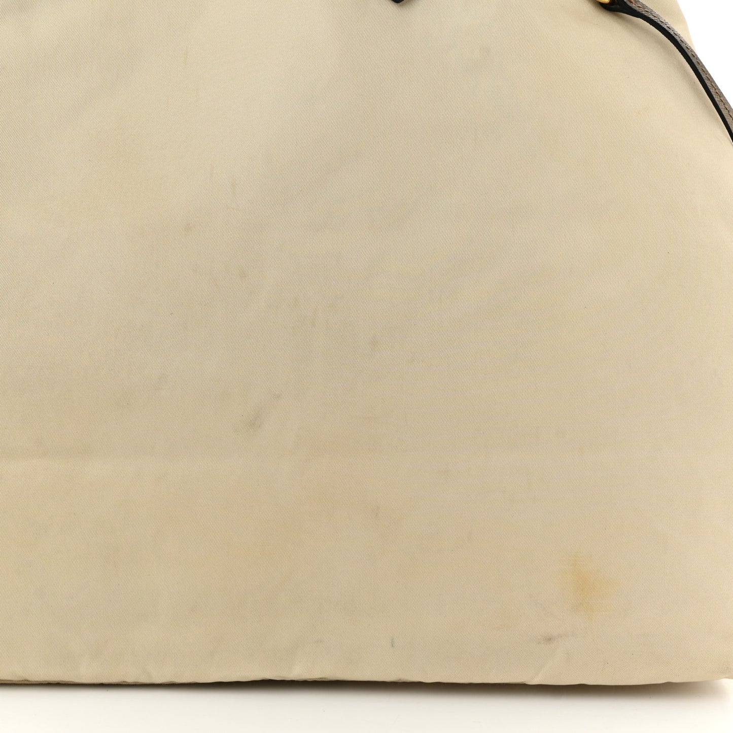 Tessuto Nylon Saffiano Shopping Tote White