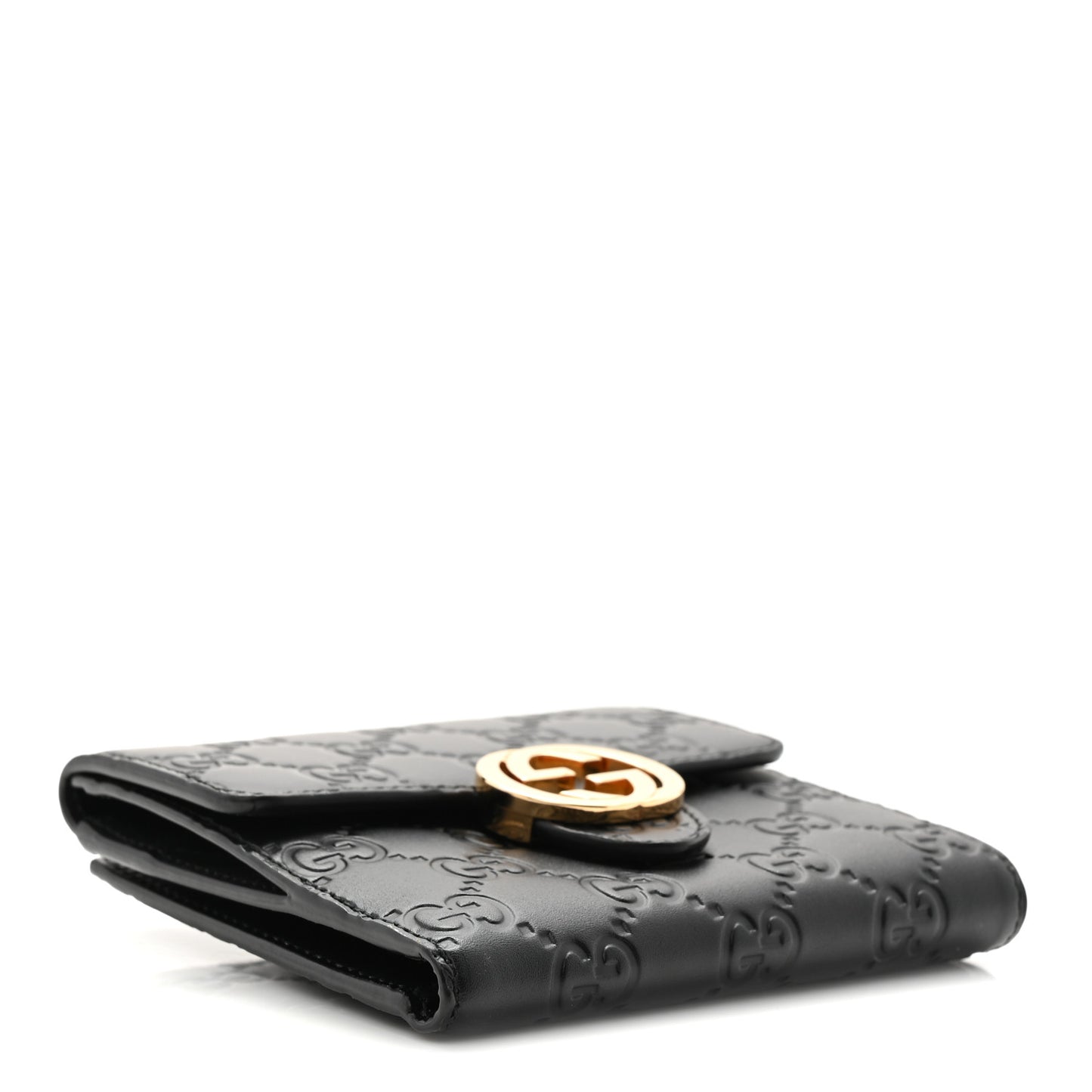 Guccissima Interlocking G French Wallet Black