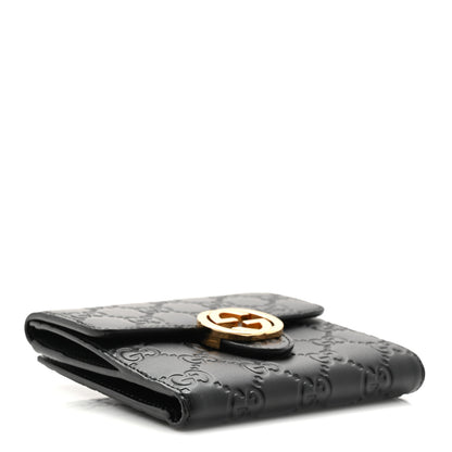 Gucci Guccissima Interlocking G French Wallet Black 4 of 8