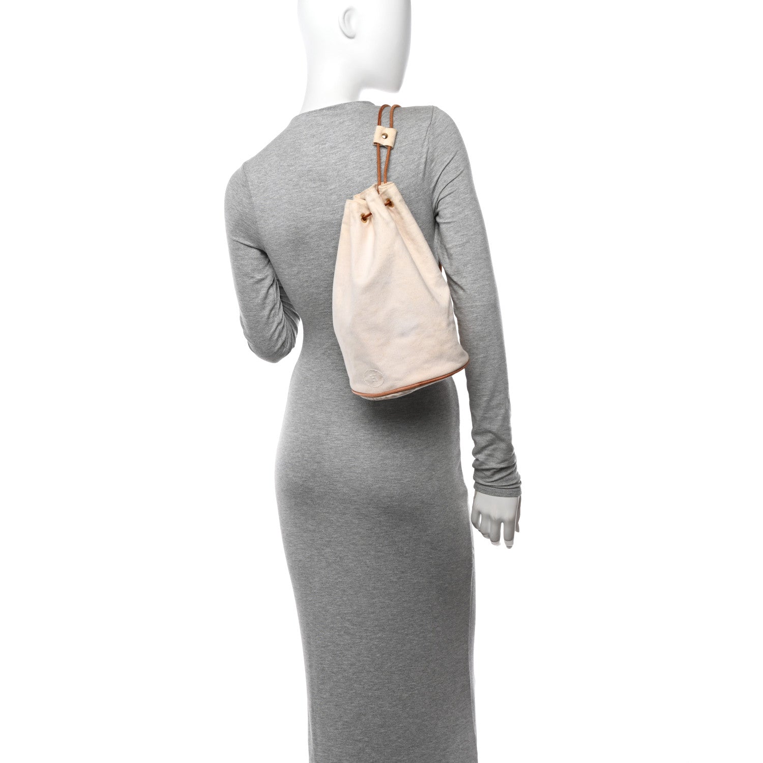 Hermes Toile Sac Polochon Natural 2 of 10