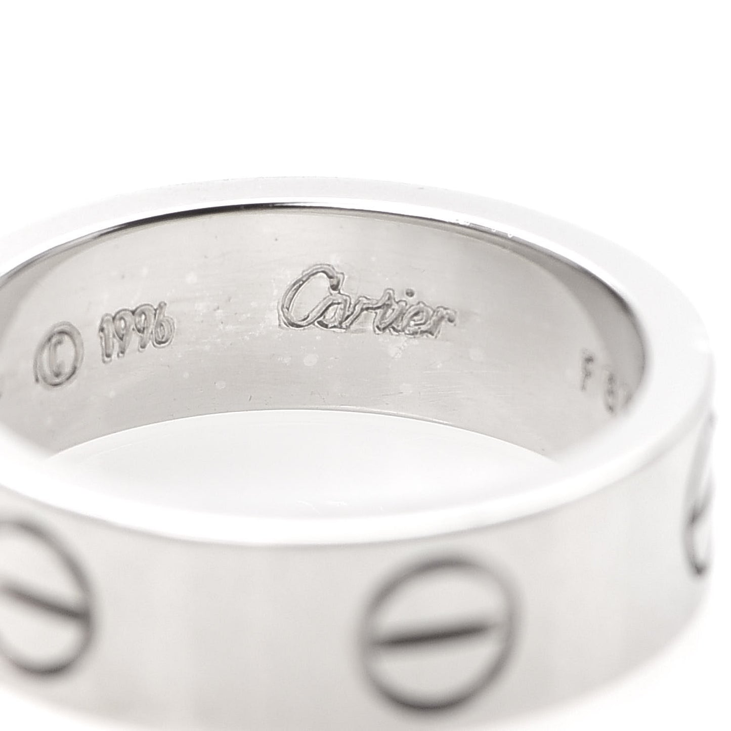 18K White Gold 5.5mm LOVE Ring 50 5.25