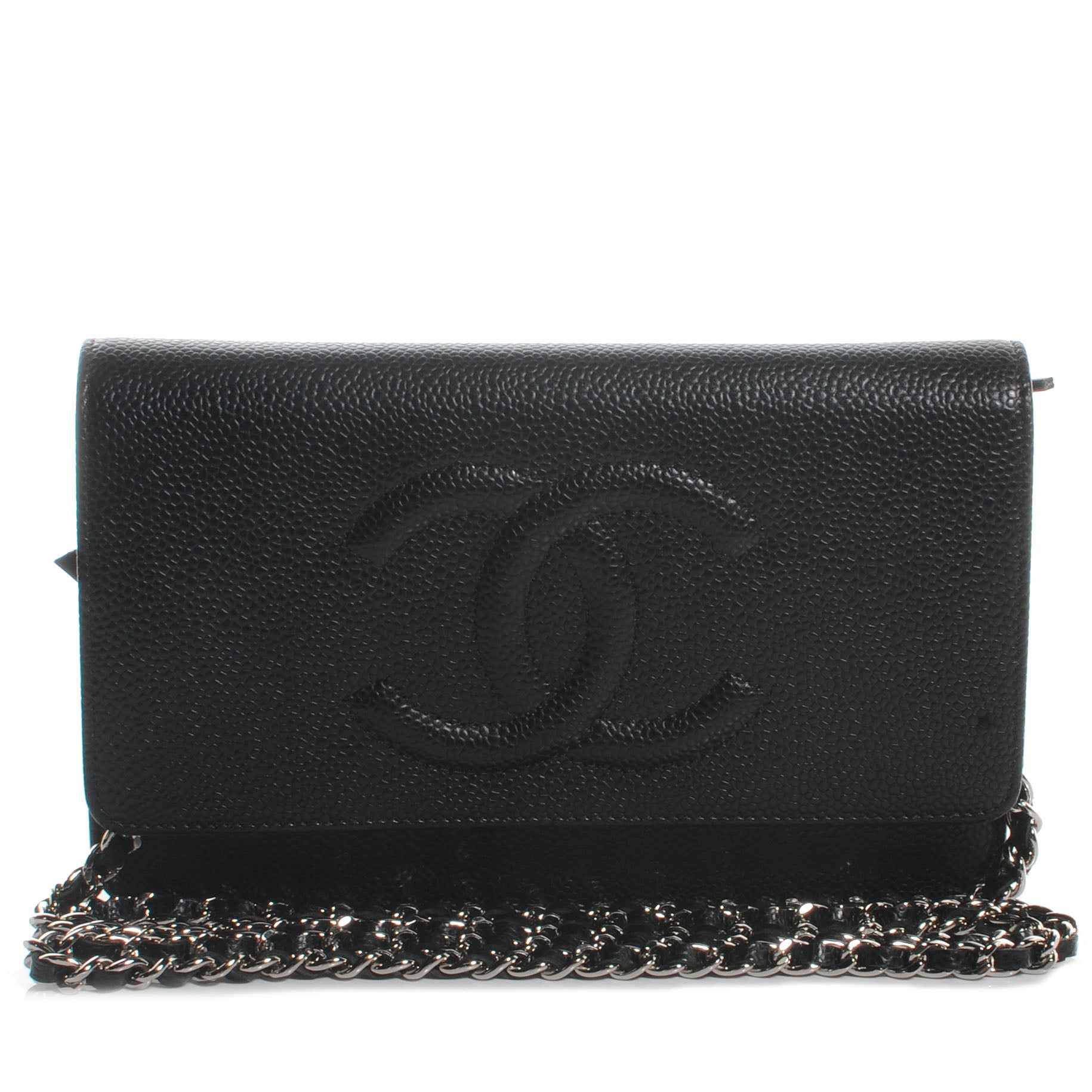 Chanel Caviar Timeless Wallet on Chain WOC Black 1 of 10