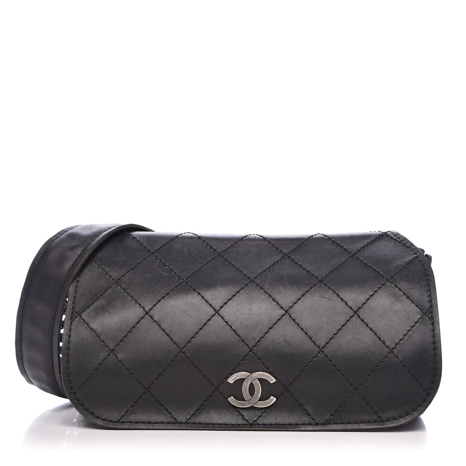Chanel Calfskin Stitched Small Highlander Messenger Black 1 of 20
