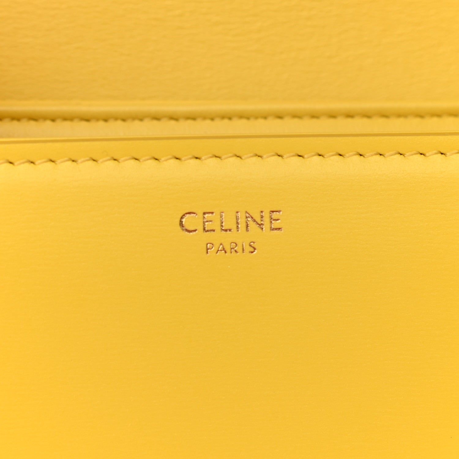 Celine Shiny Calfskin Medium Triomphe Citron 8 of 10