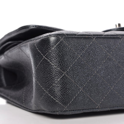 Chanel Pearly Caviar Quilted Jumbo Double Flap Black 6 of 11