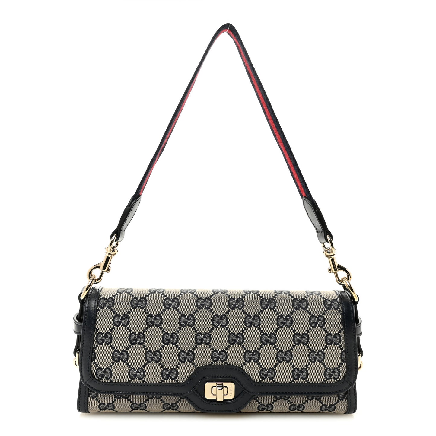GG Monogram Small Luce Shoulder Bag Beige Blue