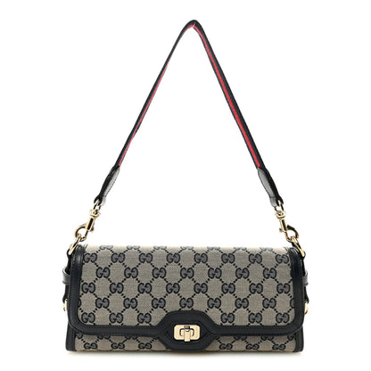 Gucci GG Monogram Small Luce Shoulder Bag Beige Blue 1 of 10