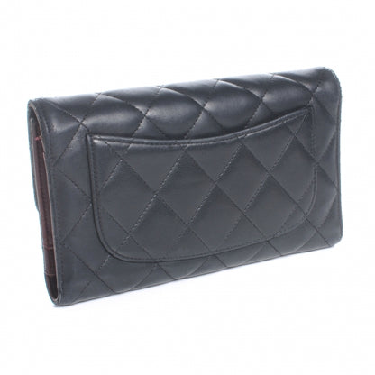 Chanel Lambskin Quilted Large Flap Wallet Black 3 of 9