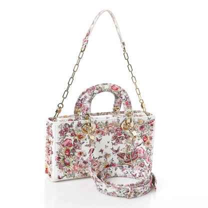Christian Dior Calfskin Embroidered Butterfly Printed Lady D-Joy Multicolor 3 of 9