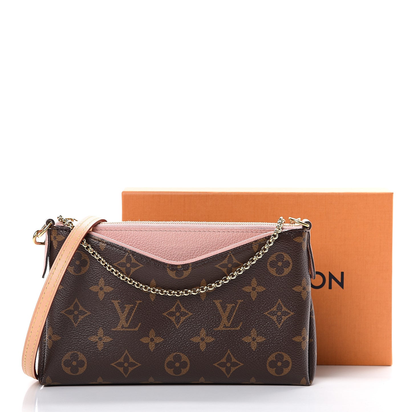 Monogram Pallas Clutch Rose Poudre