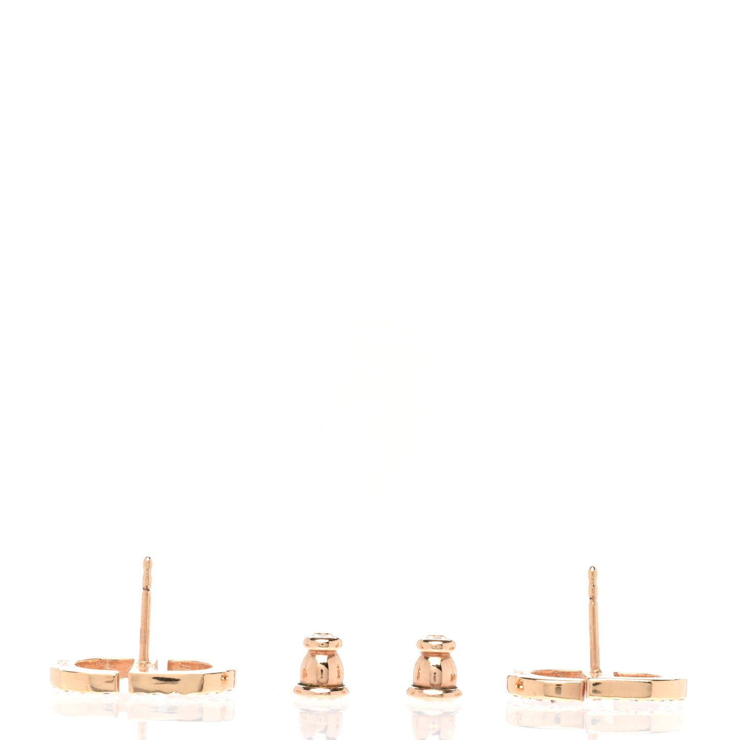 Crystal Petit CD Stud Earrings Gold
