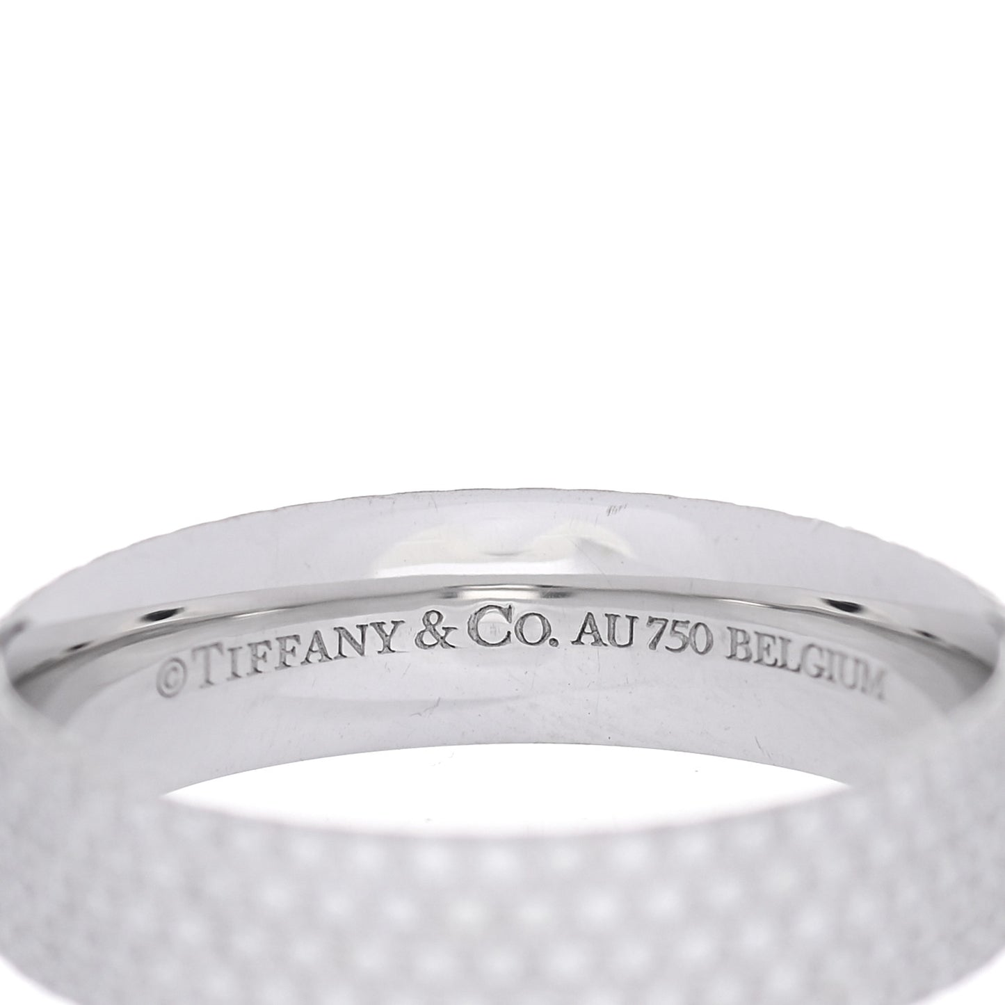 18K White Gold Diamond Metro Five-Row Ring 56 7.5