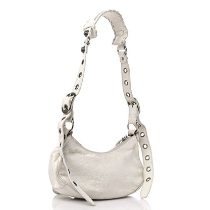 Balenciaga Agneau Arena Le Cagole Shoulder Bag XS Optic White 4 of 20