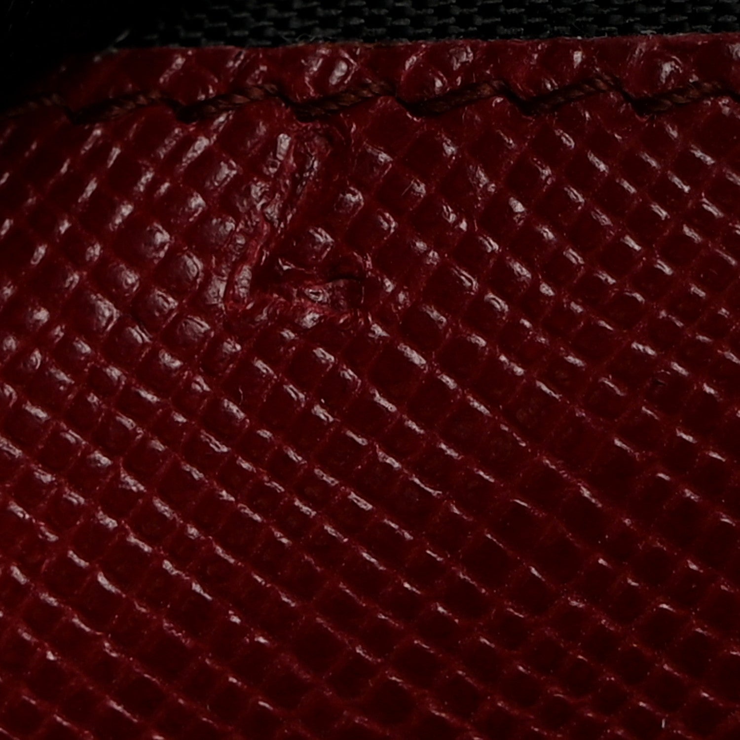 Prada Saffiano Metal Tri-Fold Wallet Cerise 9 of 9