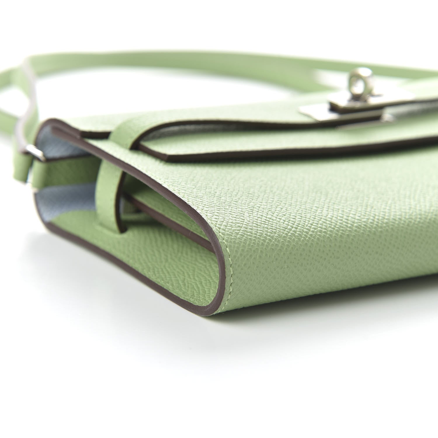 Hermes Epsom Verso Kelly Wallet To Go Vert Criquet Bleu Brume 6 of 10