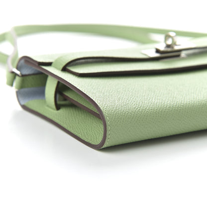 Hermes Epsom Verso Kelly Wallet To Go Vert Criquet Bleu Brume 6 of 10