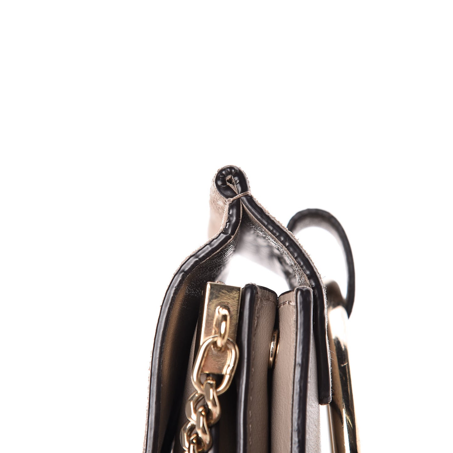 Suede Calfskin Mini Faye Bracelet Bag Motty Grey
