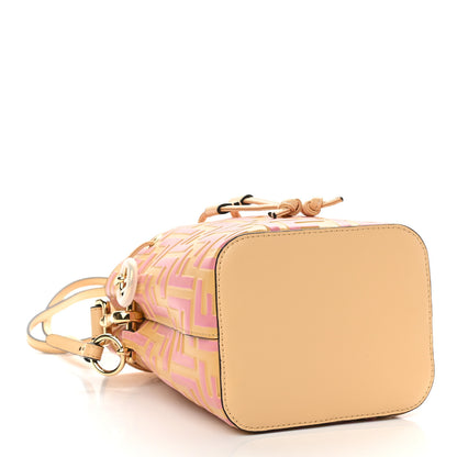 Fendi Vitello Liberty F is Fendi Bi-Color FF 1974 Embossed Mini Mon Tresor Bucket Bag Savana Lollypop 4 of 9