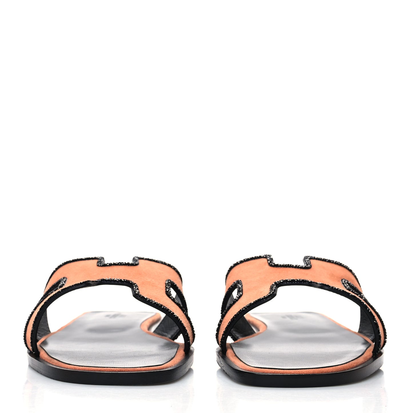 Suede Goatskin Crystal Oran Sandals 40 Rose Bubinga Black