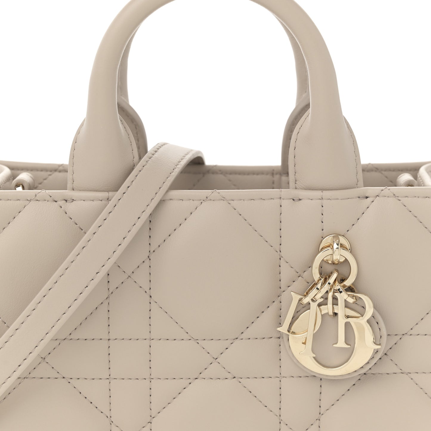 Calfskin Macrocannage Mini Book Tote Desert Taupe