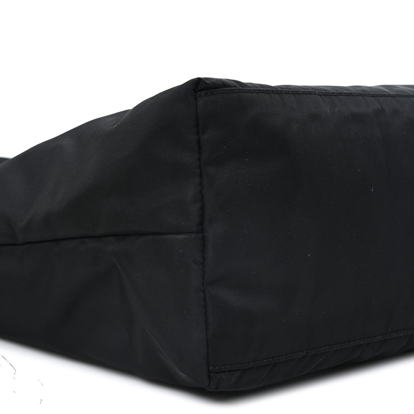 Tessuto Nylon Saffiano Shopping Tote Black