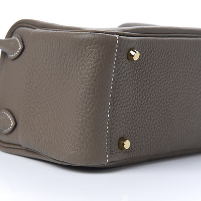 Hermes Taurillon Clemence Mini Lindy 20 Etoupe 8 of 11