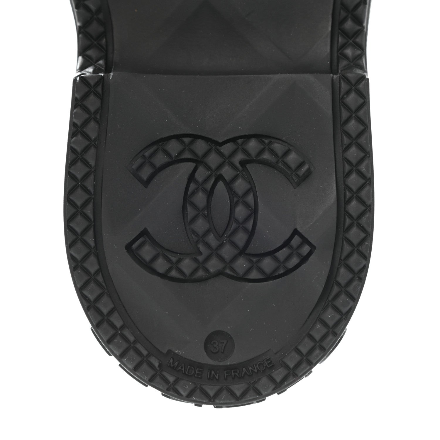 Chanel Caoutchouk CC High Boots 37 Black 7 of 8