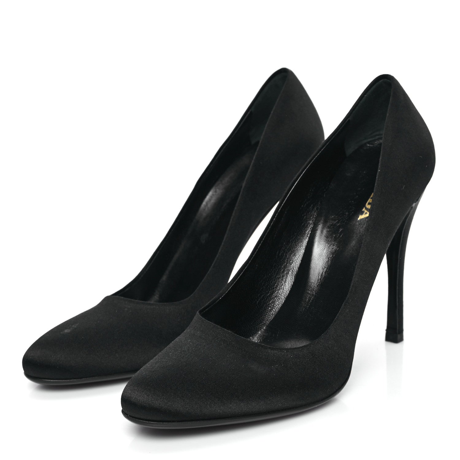 Prada Satin Pumps 38 Black 3 of 7