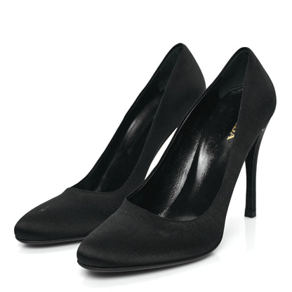 Prada Satin Pumps 38 Black 3 of 7