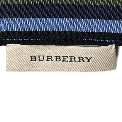 Burberry Silk Wool Lightweight Scarf Navy 3 of 3