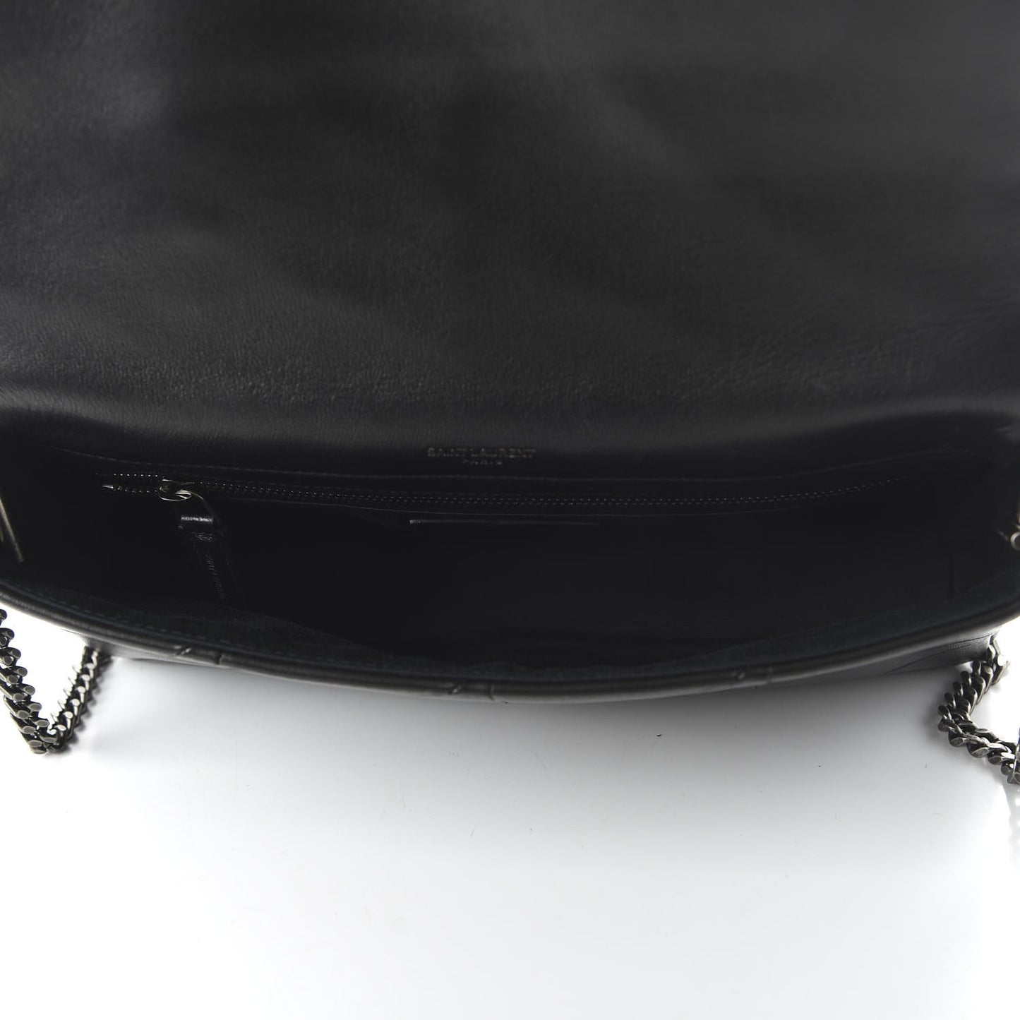 Lambskin Patchwork Micro Stud Monogram Medium Jamie Baguette Black