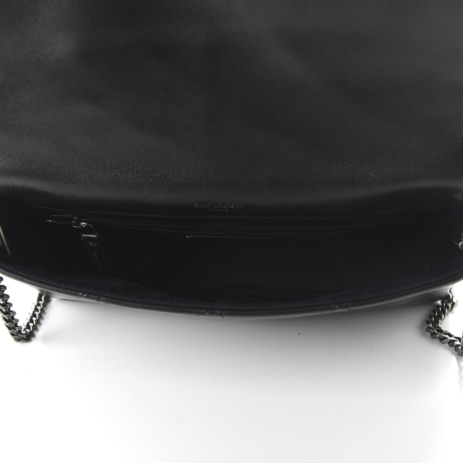 Saint Laurent Lambskin Patchwork Micro Stud Monogram Medium Jamie Baguette Black 5 of 9
