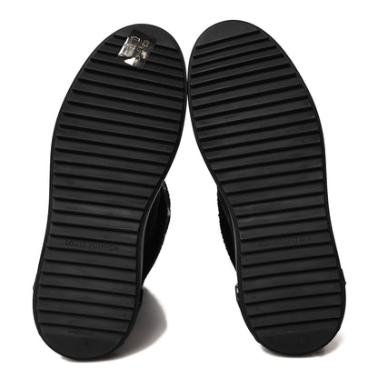 Louis Vuitton Suede Calfskin Shearling Snowdrop Flat Ankle Boot 37 Black 5 of 10