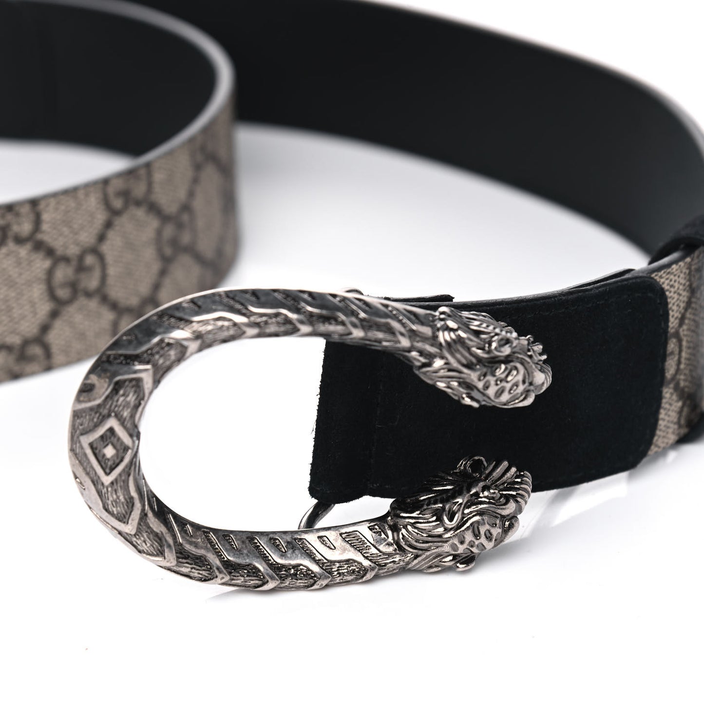 GG Supreme Monogram Suede Dionysus 40mm Belt 100 40 Beige Black