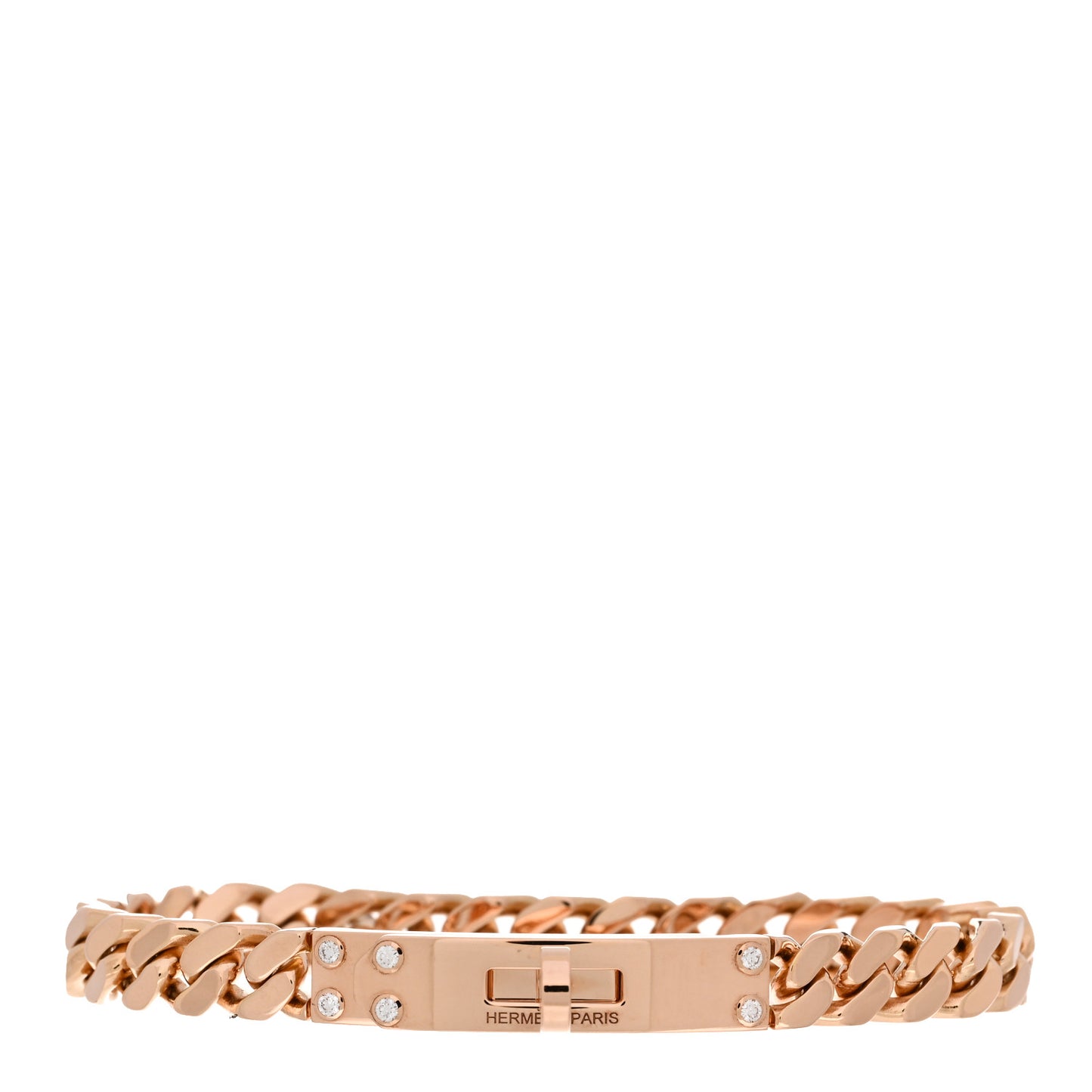 18K Rose Gold Diamond PM Kelly Chaine Bracelet SH