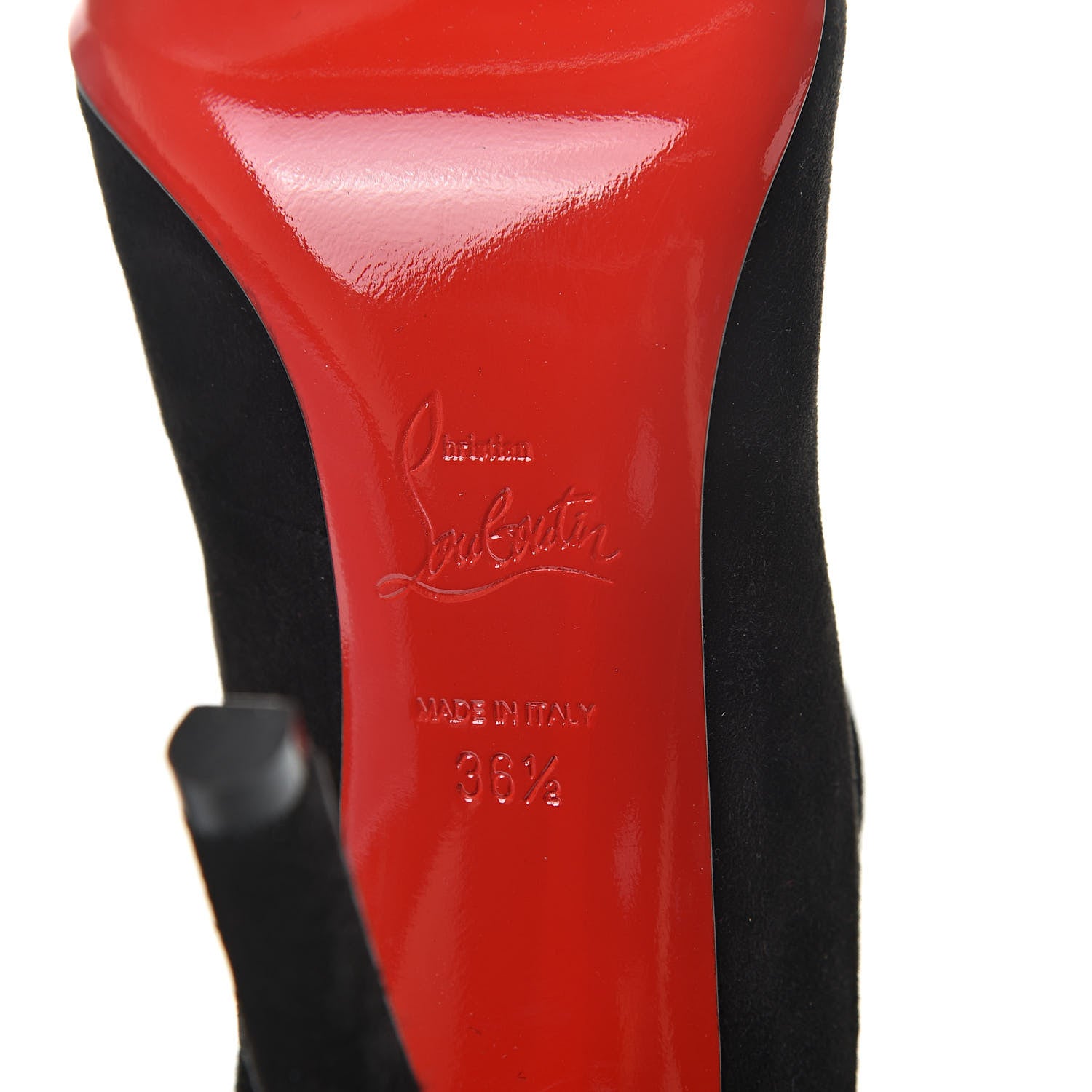 Christian Louboutin Veau Velours Spinetita 100 Ankle Boots 36.5 Black 8 of 8
