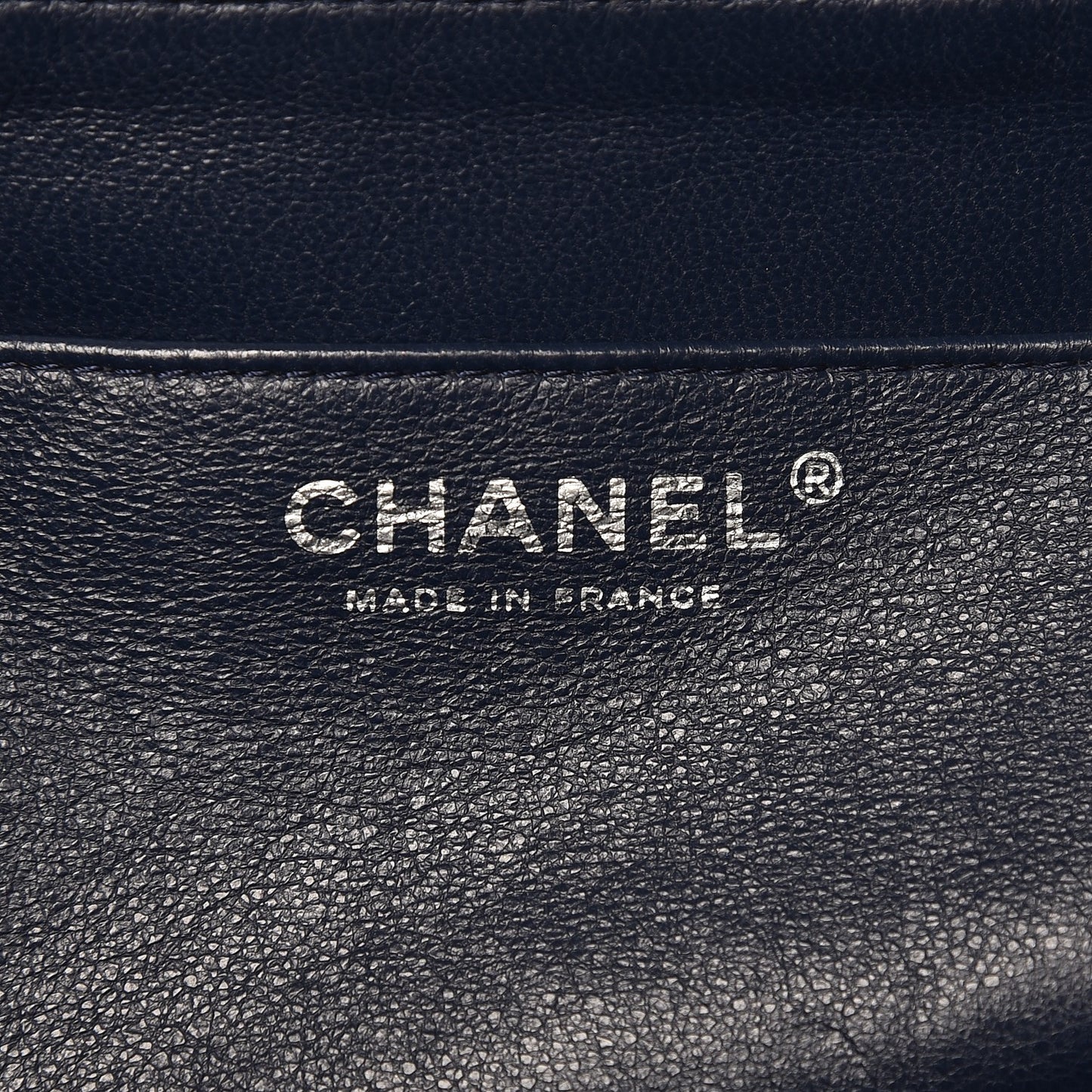 Lambskin Quilted Maxi Single Flap Navy