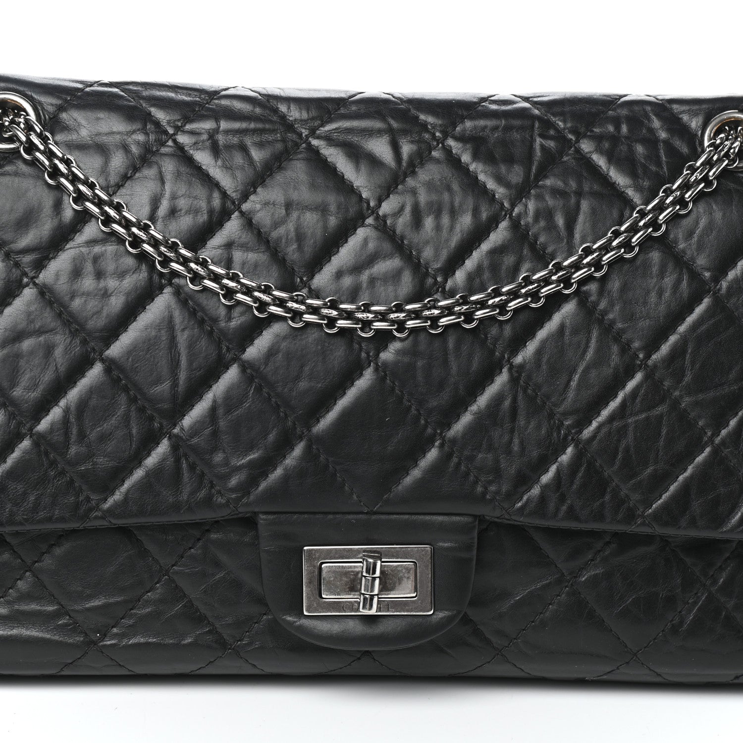 Chanel Aged Calfskin Quilted 2.55 Reissue 227 Flap Black 8 of 10