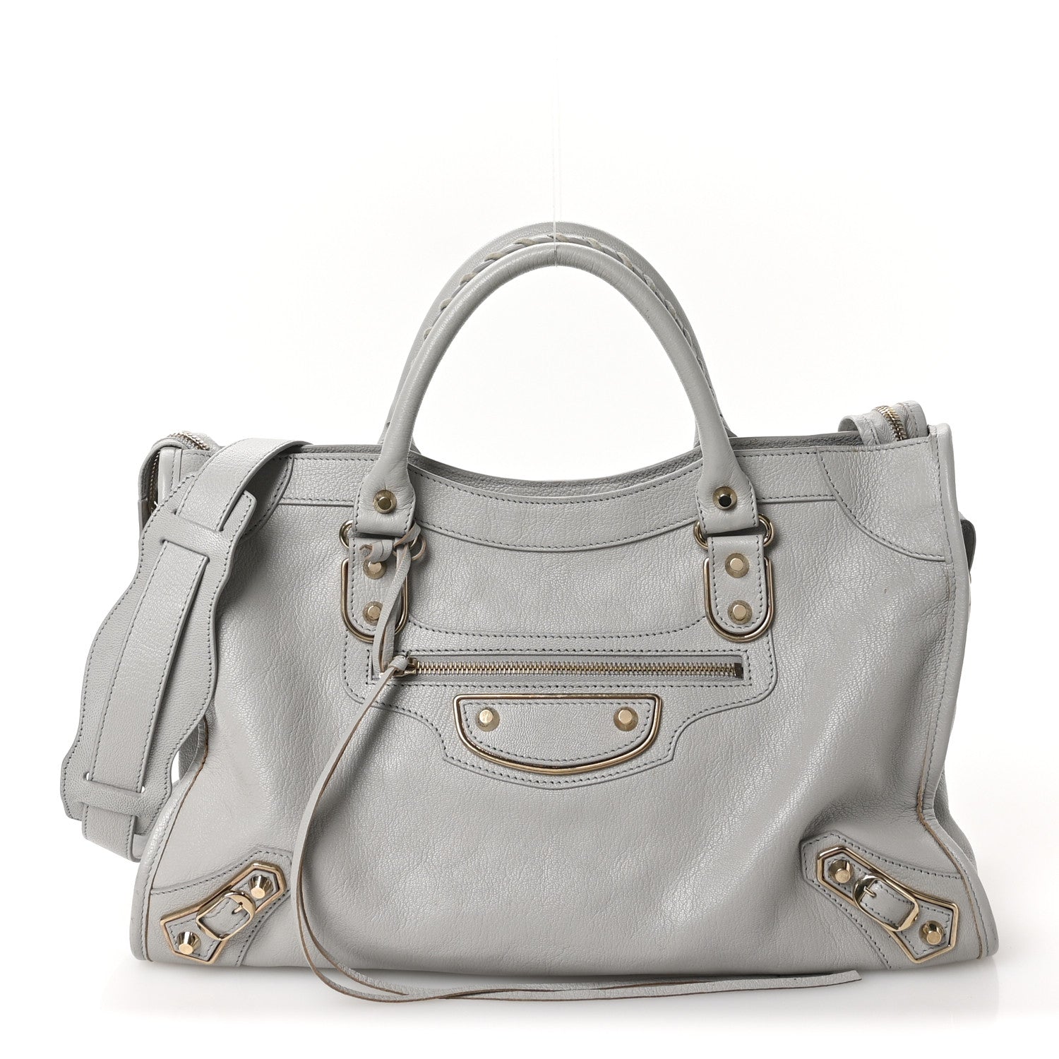 Balenciaga Chevre Gold Metallic Edge Hardware City Gris Glace 1 of 12